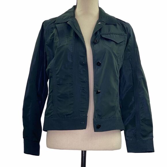 CHICO'S Black Button Down Collared Utility Jacket - Picture 1 of 10